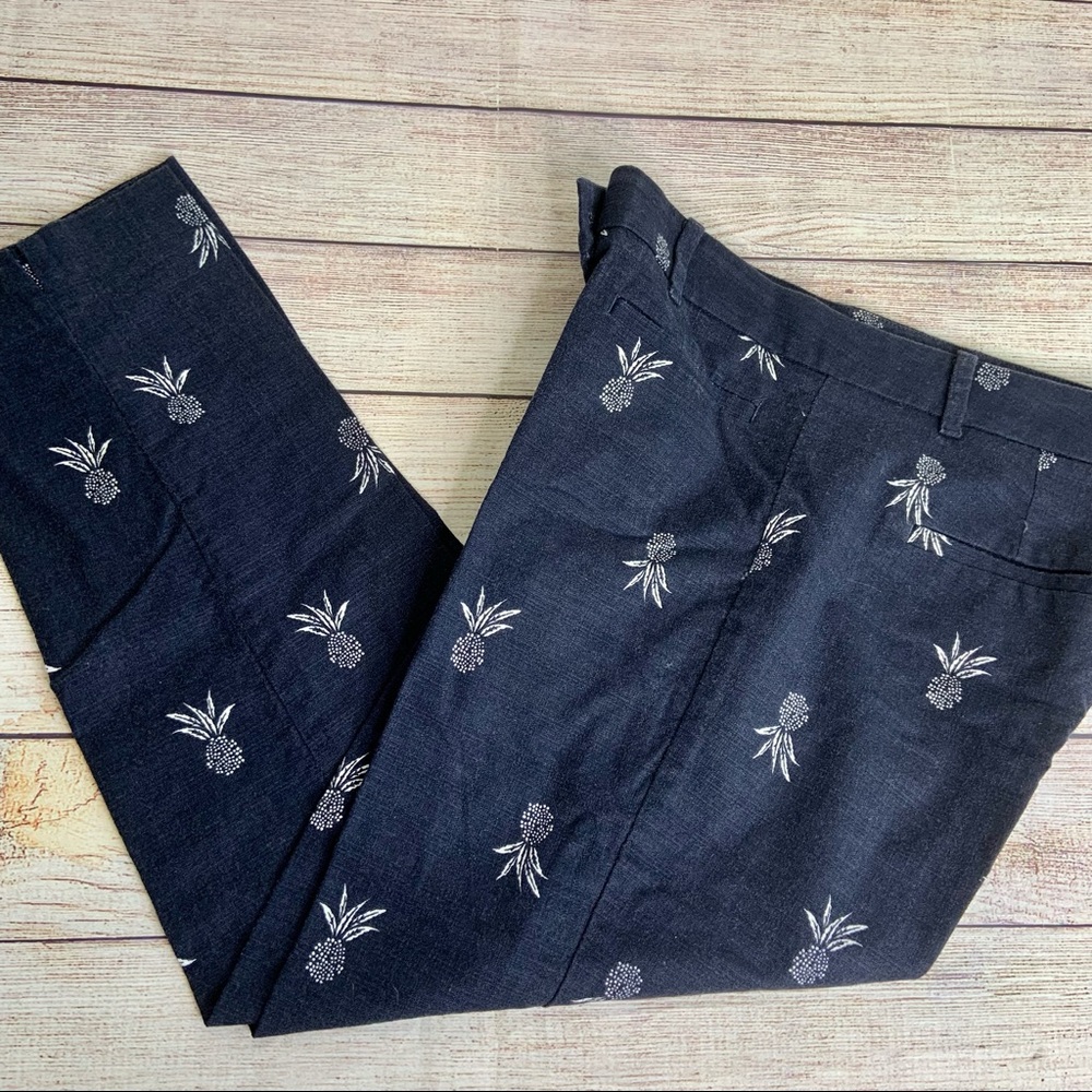 Ann Taylor Pineapple Ankle Pants 6